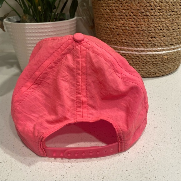 Vintage 90s SnapBack Hat Motion Picture Stunt Team Orlando Florida Hot Pink - Picture 4 of 7
